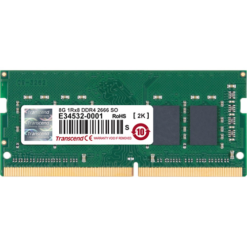 トランセンド TS1GSH64V6B [8GB DDR4 2666 SO-DIMM 1Rx8 (1024Mx8) 1.2V]