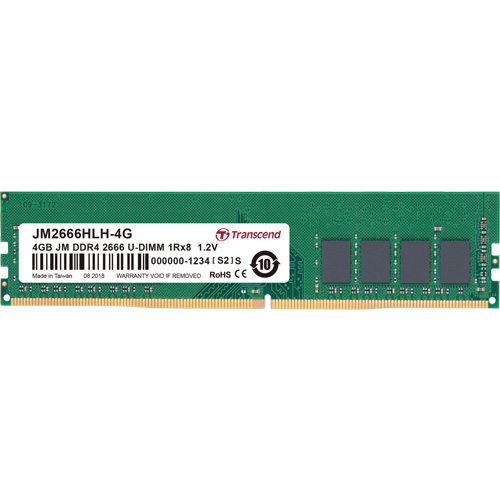 JM2666HLH-4G [4GB JetRam DDR4 2666 U-DIMM 1Rx8 (512Mx8) CL19 1.2V]