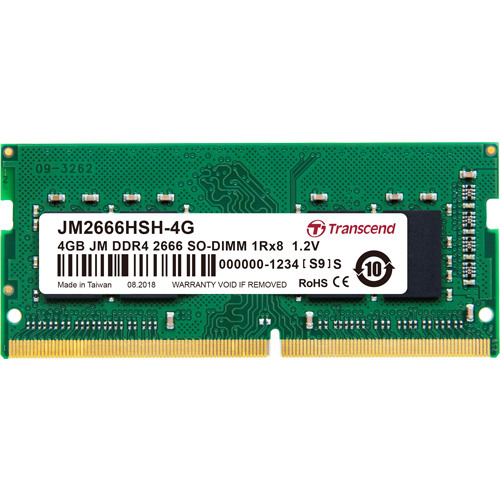 トランセンド JM2666HSH-4G [4GB JetRam DDR4 2666 SO-DIMM 1Rx8 (512Mx8) CL19 1.2V]