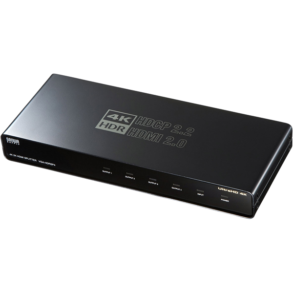 e-TREND｜サンワサプライ VGA-HDRSP4 [4K/60Hz・HDR対応HDMI分配器(4分配)]