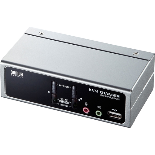 サンワサプライ SW-KVM2HVCN [USB・PS/2コンソール両対応パソコン自動切替器(2:1)]