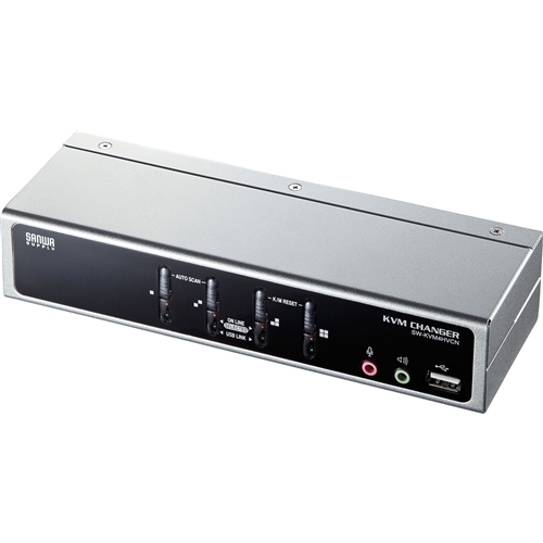 サンワサプライ SW-KVM4HVCN [USB・PS/2コンソール両対応PC自動切替器(4:1)]