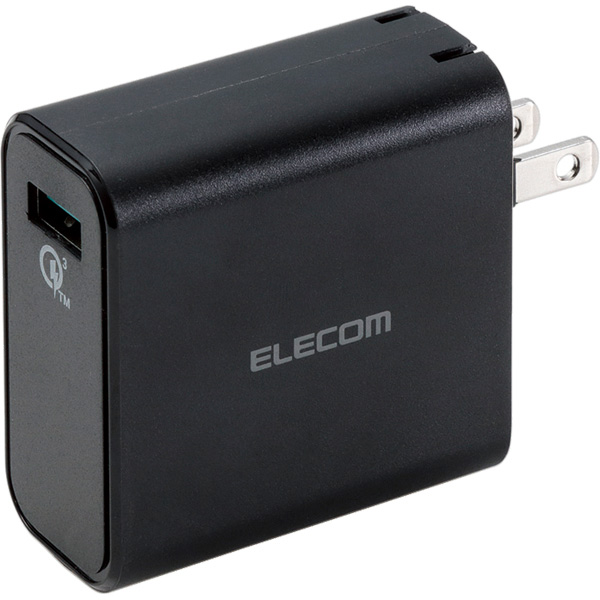 エレコム MPA-ACUQ01BK [AC充電器/QC3.0/USB1ポート/ブラック]