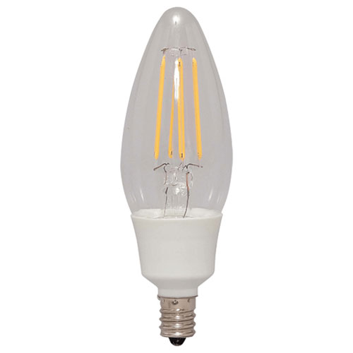 アイリスオーヤマ LED電球 LDC4L-G-E12/D-FC [LEDフィラメント電球 E12 40形 電球色 調光 クリア]