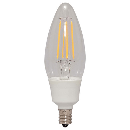 アイリスオーヤマ LED電球 LDC4L-G-E12/D-FC [LEDフィラメント電球 E12 40形 電球色 調光 クリア]