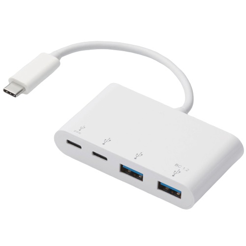 エレコム U3HC-A424P10WH [USBHUB/USB3.1(Gen2)/Type-C/バスパワー/ホワイト]