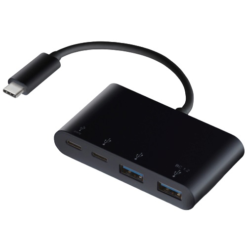 エレコム U3HC-A424P10BK [USBHUB/USB3.1(Gen2)/Type-C/バスパワー/ブラック]