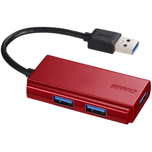 BSH3U100U3RD [USB3.0 バスパワー 3ポート ハブ レッド]