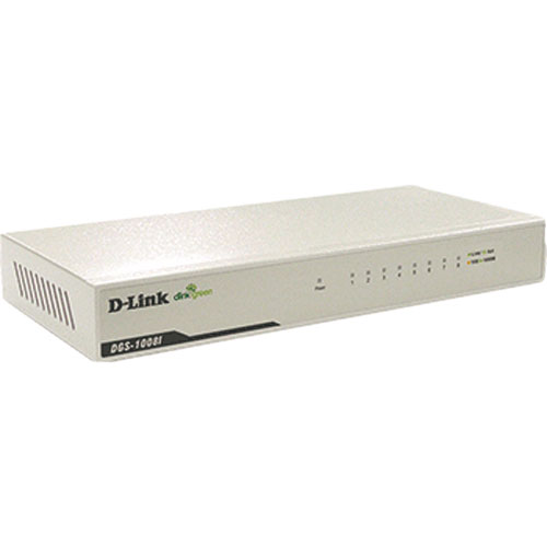 D-Link DGS-1000 DGS-1008I/B1 [8ポート 10/100/1000T 省電力アンマネージスイッチ]