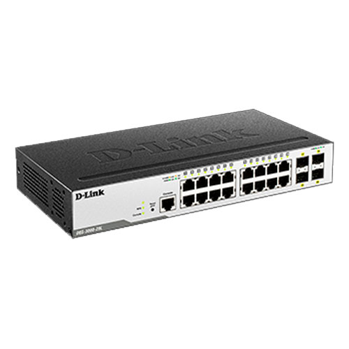 D-Link DGS-3000 DGS-3000-20L/B1 [Managed L2スイッチ 1000T×16 SFPスロット×4]