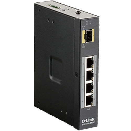 D-Link DIS-100G-5PSW/A1 [DIS-100G-5PSW 産業用スイッチ、PoE+、1000T×4]
