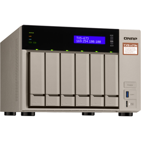 QNAP NAS TV673E6MW10 [TVS-673e 6TB (WD Red 1TBx6)]