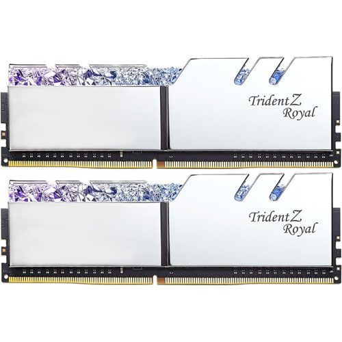 G.SKILL F4-3600C18D-16GTRS [Trident Z Royal 16GB (8GBx2) DDR4 3600Mhz (PC4-28800) CL17 1.35V Silver]