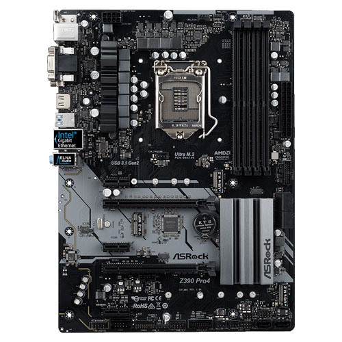 E Trend Asrock Z390 Pro4 マザーボード Intel Z390 Lga1151 Ddr4 Usb 3 1 Type C Atx Thunderbolt Aic対応