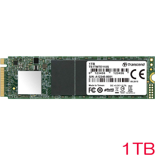 トランセンド TS1TMTE110S [1TB PCIe SSD 110S M.2(2280) NVMe PCIe Gen3 x4 3D TLC]