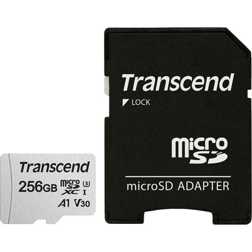 TS256GUSD300S-A [256GB microSDXC 300S Class 10、UHS-I U3、V30、A1 対応 SDカードアダプタ付属]