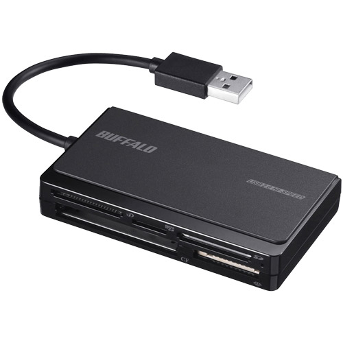 BSCR500U2BK [USB2.0マルチカードリーダー UHS-I ケーブル収納 ブラック]