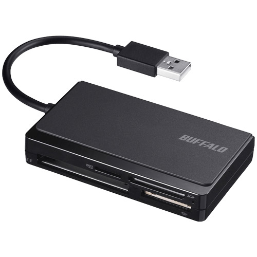 BSCR300U2BK [USB2.0マルチカードリーダー ケーブル収納 ブラック]