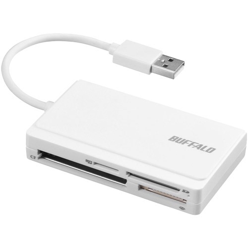 BSCR300U2WH [USB2.0マルチカードリーダー ケーブル収納 ホワイト]