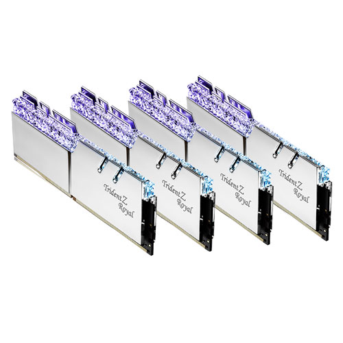 G.SKILL F4-3200C16Q-32GTRS [Trident Z Royal 32GB (8GBx4) DDR4 3200Mhz (PC4-25600) CL16 1.35V Silver]