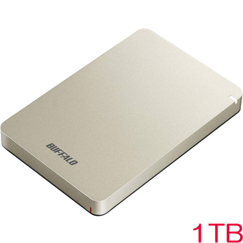 バッファロー HD-PGF1.0U3-GLA [USB3.1(Gen1) 耐衝撃ポータブルHDD 1TB ゴールド]