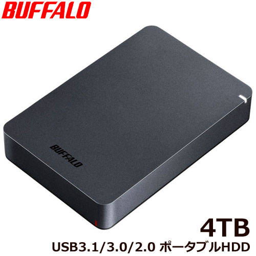 バッファロー HD-PGF4.0U3-GBKA [USB3.1(Gen1) 耐衝撃ポータブルHDD 4TB ブラック]