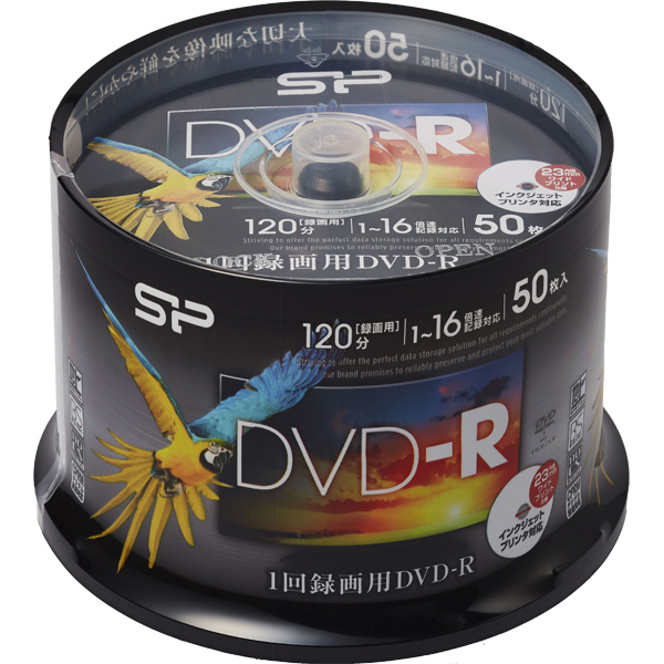 シリコンパワー SPDR120PWC50S [録画用DVD-R 1-16x IJP対応 50枚スピンドル]