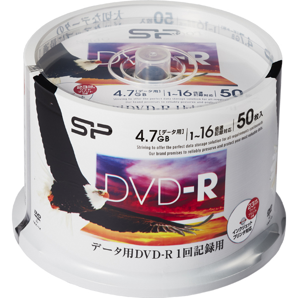 シリコンパワー SPDR47PWC50S [データ用DVD-R 1-16x IJP対応 50枚スピンドル]