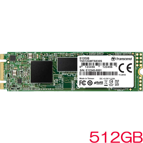 TS512GMTS830S [512GB SSD MTS830S M.2 Type 2280 SATA-III DDR3キャッシュ 3D TLC NAND 5年保証]
