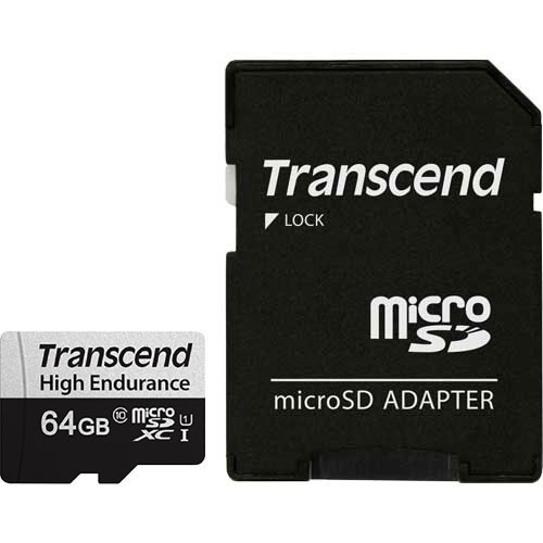 トランセンド TS64GUSD350V [64GB 高耐久microSDXCカード 350V Class 10、UHS-I U1、3D NANDフラッシュ]