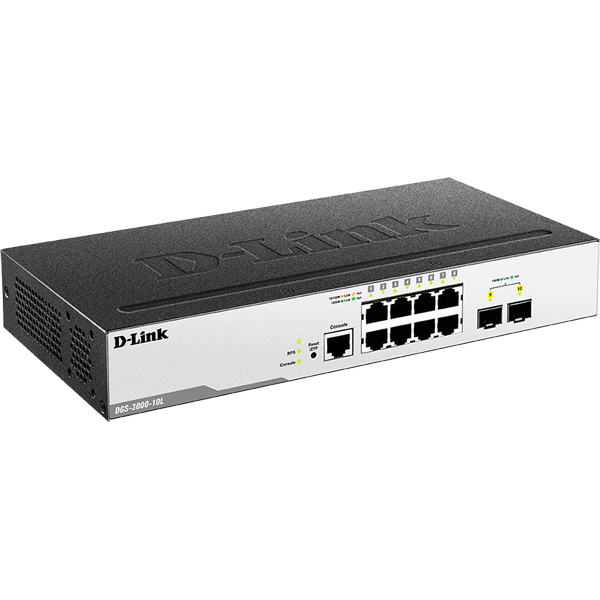 D-Link DGS-3000-10L/B1 [DGS-3000-10L L2スイッチ 1000T×8、SFP×2]