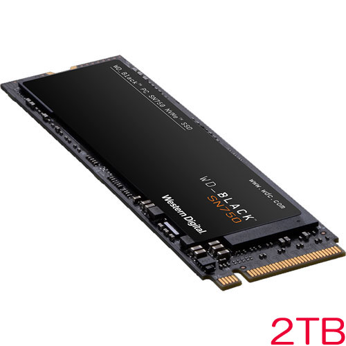 ウエスタンデジタル WDS200T3X0C [WD Black SN750 NVMe SSD（2TB M.2(2280) PCIe Gen3 x4 NVMe ヒートシンク無し 5年保証）]