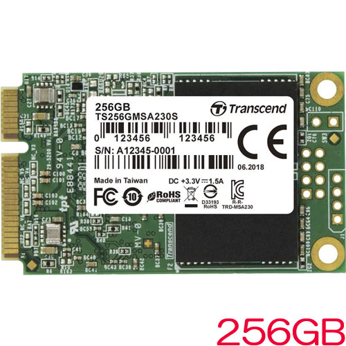 トランセンド TS256GMSA230S [256GB mSATA SSD 230S SATA-III 6Gb/s DDR3キャッシュ 3D TLC]