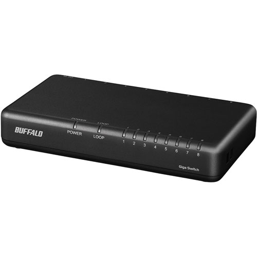 バッファロー LSW6-GT-8EPL/BK [Giga 8Pスイッチ 電源外付 プラ ブラック]