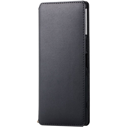 エレコム PM-X1PLFY2BK [Xperia 1/ソフトレザーケース/磁石付/ブラック]