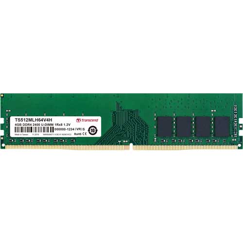 TS512MLH64V4H [4GB DDR4 2400 U-DIMM 1Rx8 (512Mx8) 1.2V]