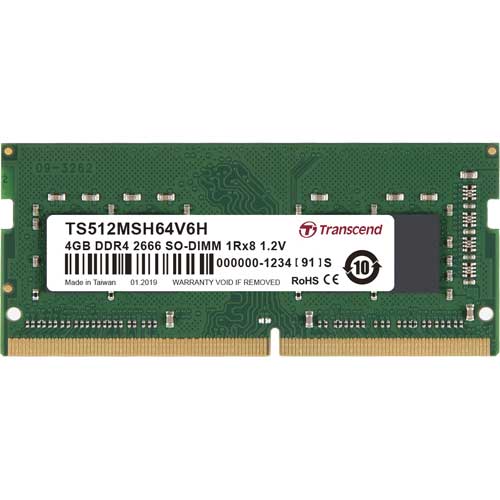 TS512MSH64V6H [4GB DDR4 2666 SO-DIMM 1Rx8 (512Mx8) 1.2V]