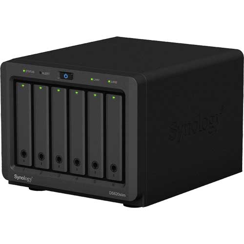 Synology DS620slim [DiskStation 6ベイ(2.5インチ) NAS 2コアCeleron J3355 2GBメモリ GbEｘ2 SATA対応]