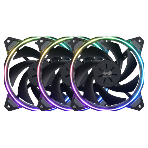 IN-WIN ASL120FAN-3PK [ケースファン Sirius Loop ASL120 120mmファン アドレサブルRGB LED搭載 トリプルパック]