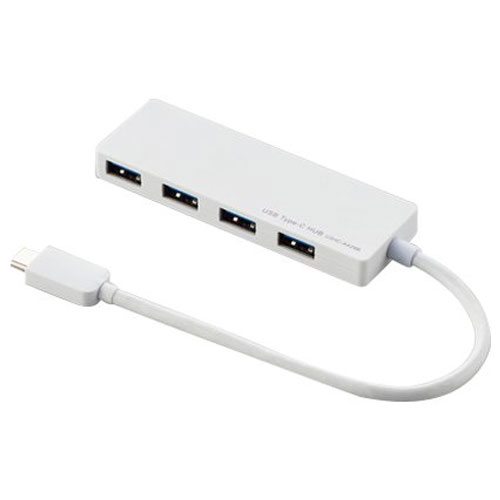 U3HC-A429BWH [USB3.1(Gen1)HUB/TypeC/Aメス4/15cm/ホワイト]