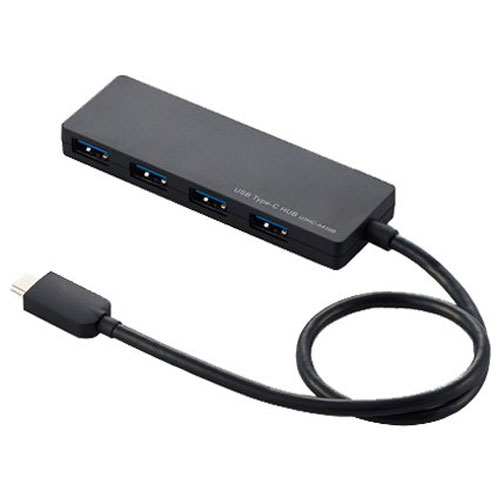 エレコム U3HC-A430BBK [USB3.1(Gen1)HUB/TypeC/Aメス4/30cm/ブラック]
