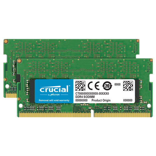 CT2K16G4S266M [32GB Kit (16GBx2) DDR4 2666 (PC4-21300) CL19 DR x8 Unbuffered SODIMM 260pin for Mac]