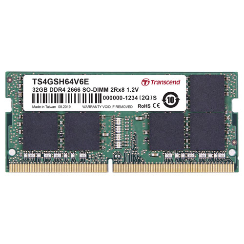 TS4GSH64V6E [32GB DDR4 2666 SO-DIMM 2Rx8 (2Gx8) CL19 1.2V]