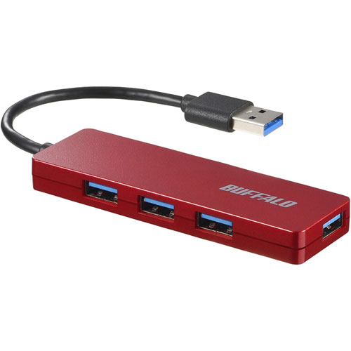 バッファロー（サプライ） BSH4U120U3RD [USB3.0 4ポートバスパワーハブ レッド]