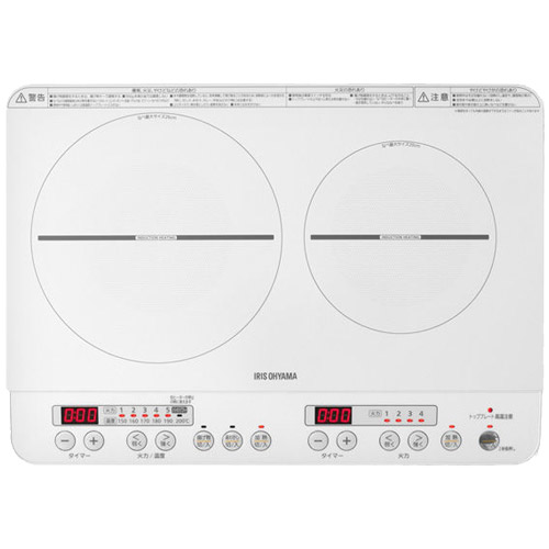e-TREND｜アイリスオーヤマ IHK-W12-W [2口IHコンロ 1401W]