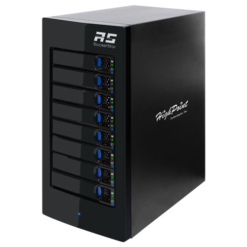 HighPoint RS6418TS [RocketStor 6418TS - 8-Bay Q-SATA Turbo RAID Tower Enclosure]