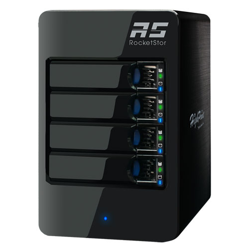 HighPoint RS6414AS [RocketStor 6414AS - 4-Bay 6Gb/s SAS/SATA Hardware RAID Tower Enclosure]