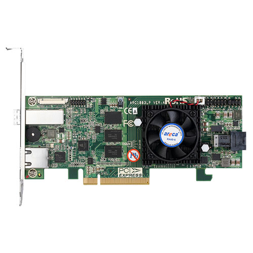 ARECA ARC-1883LP [12Gb/s SAS/SATA RAID Adapters 内部4ポート (SFF-8643) & 外部4ポート (SFF-8644) 2GB Cache]