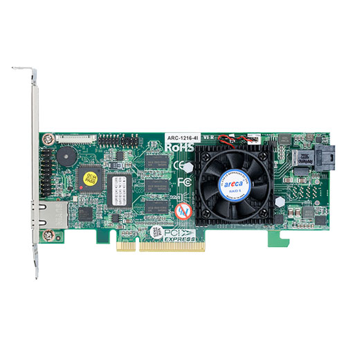 ARECA ARC-1216-4I [12Gb/s SAS/SATA  RAID Adapters 内部 4ポート (SFF-8643) 1GB Cache PCIe 3.0 x8]