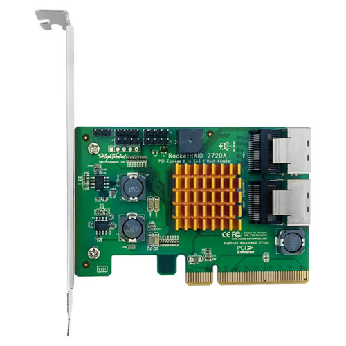 HighPoint RR2720A [RocketRAID 2720A SAS 6Gb/s 内部 8ポート (SFF-8087) PCIe 2.0]